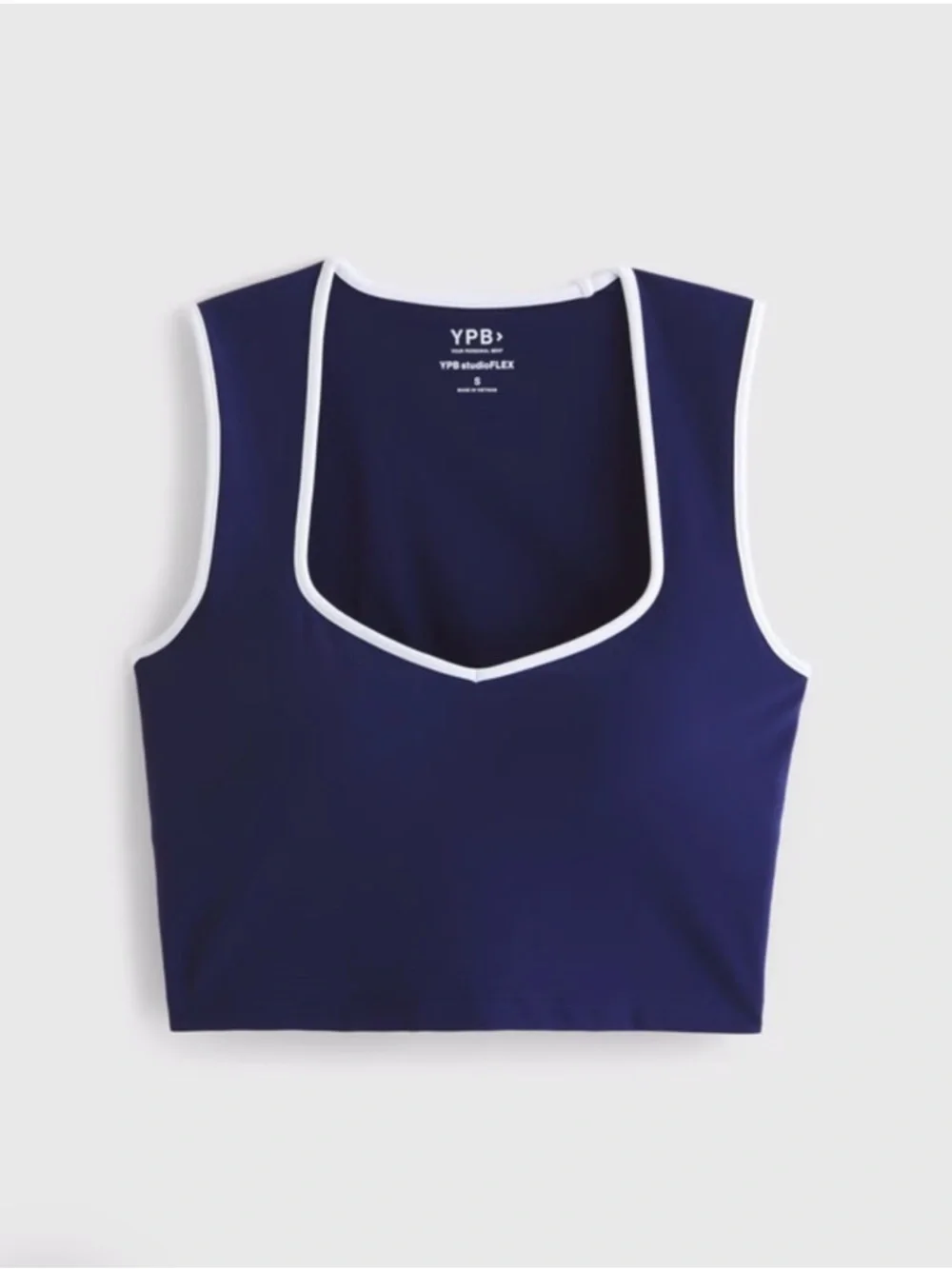 YPB Navy Contrast-Trim Tank Top - Picture 1 of 5